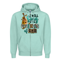 Seafoam i will sing of the goodness of god Zipper Hoodie - RanaPortraitStore