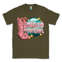 Army Green western disco cowgirl Classic Tee - texasbilliewilder