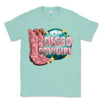 Seafoam western disco cowgirl Classic Tee - texasbilliewilder