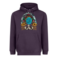 Plum western rainbow  be kind Heavyweight Hoodie - RanaPortraitStore