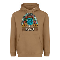 Toasted Coconut western rainbow  be kind Heavyweight Hoodie - RanaPortraitStore