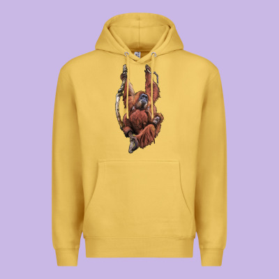 Orangutan And Baby Premium Hoodie Designed By Lillyallendesigns