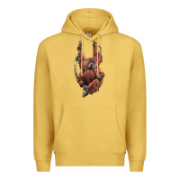 Antique Gold Orangutan And Baby Premium Hoodie - LillyAllenDesigns