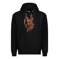 Black Orangutan And Baby Premium Hoodie - LillyAllenDesigns