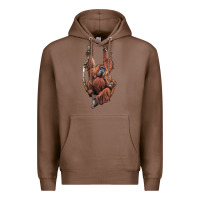 Chestnut Orangutan And Baby Premium Hoodie - LillyAllenDesigns