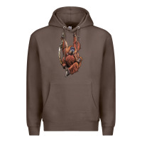 Coffee Orangutan And Baby Premium Hoodie - LillyAllenDesigns