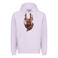 Lilac Orangutan And Baby Premium Hoodie - LillyAllenDesigns