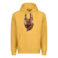 Mustard Orangutan And Baby Premium Hoodie - LillyAllenDesigns
