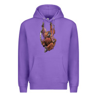 Purple Orangutan And Baby Premium Hoodie - LillyAllenDesigns