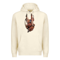 Sandshell Orangutan And Baby Premium Hoodie - LillyAllenDesigns