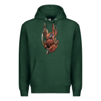 Sports Green Orangutan And Baby Premium Hoodie - LillyAllenDesigns