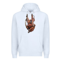 White Orangutan And Baby Premium Hoodie - LillyAllenDesigns