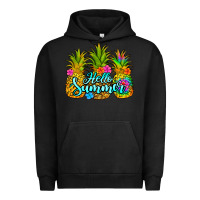 Pigment Black hello summer pineapple Urban Hoodie - Jasminsmagicworld