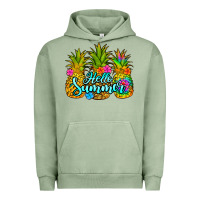 Pigment Oil Green hello summer pineapple Urban Hoodie - Jasminsmagicworld