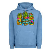 Pigment Pebble Blue hello summer pineapple Urban Hoodie - Jasminsmagicworld