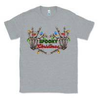 Heather Grey spooky christmas skeleton hands Classic Tee - FaDigitalArtStudio