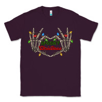 Plum spooky christmas skeleton hands Classic Tee - FaDigitalArtStudio