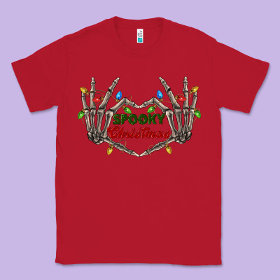 Spooky Christmas Skeleton Hands Classic Tee Designed By Fadigitalartstudio