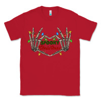 Red spooky christmas skeleton hands Classic Tee - FaDigitalArtStudio