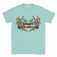 Seafoam spooky christmas skeleton hands Classic Tee - FaDigitalArtStudio