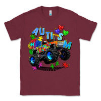 Burgundy monster truck autism Classic Tee - Zillion Design Studio