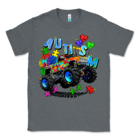 Charcoal Heather monster truck autism Classic Tee - Zillion Design Studio