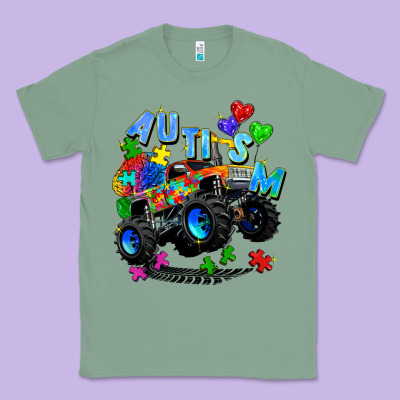 Monster Truck Autism Classic Tee Designed By Zillion Design Studio