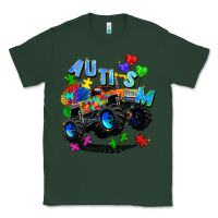 Sports Green monster truck autism Classic Tee - Zillion Design Studio