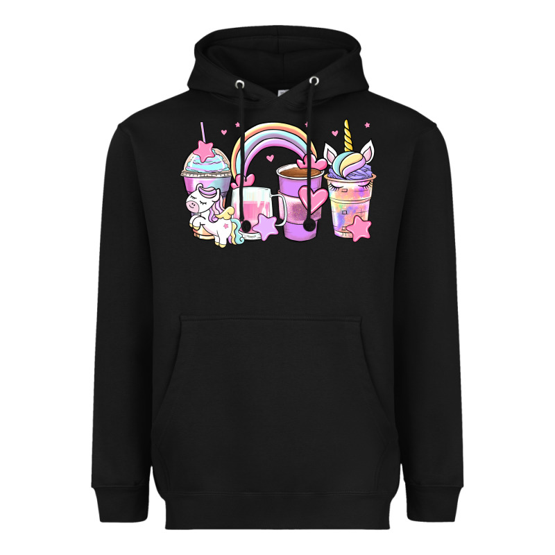Unicorn Coffee Cups Heavyweight Hoodie by Zillion Design Studio | Teevron
