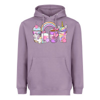 Lavender unicorn coffee cups Heavyweight Hoodie - Zillion Design Studio