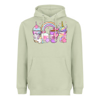 Matcha unicorn coffee cups Heavyweight Hoodie - Zillion Design Studio