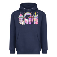 Navy unicorn coffee cups Heavyweight Hoodie - Zillion Design Studio
