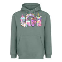 Sage unicorn coffee cups Heavyweight Hoodie - Zillion Design Studio