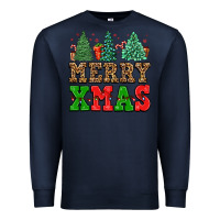 Navy merry xmas Premium Sweatshirt - FaDigitalArtStudio