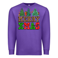 Purple merry xmas Premium Sweatshirt - FaDigitalArtStudio