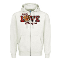 Oatmeal Heather for the love of the tigers red Zipper Hoodie - RanaPortraitStore