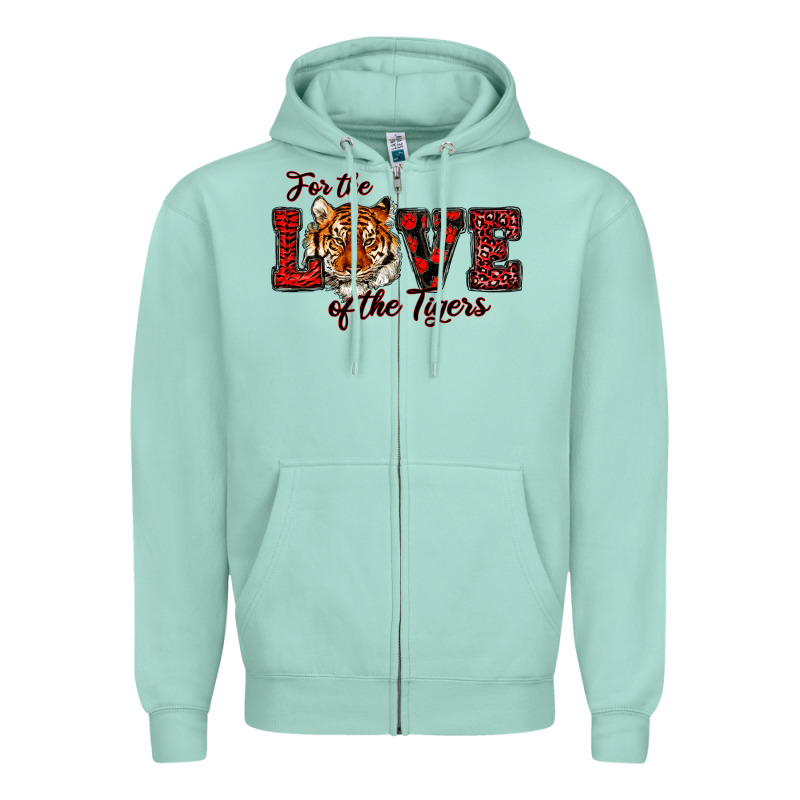 For The Love Of The Tigers Red Zipper Hoodie by RanaPortraitStore | Teevron