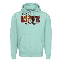 Seafoam for the love of the tigers red Zipper Hoodie - RanaPortraitStore