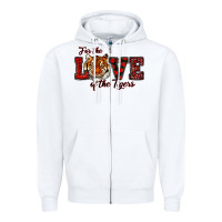 White for the love of the tigers red Zipper Hoodie - RanaPortraitStore