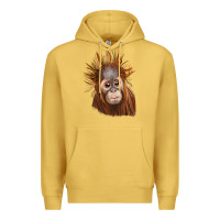 Antique Gold baby orangutan Premium Hoodie - LillyAllenDesigns
