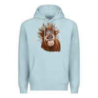 Blue Mist baby orangutan Premium Hoodie - LillyAllenDesigns