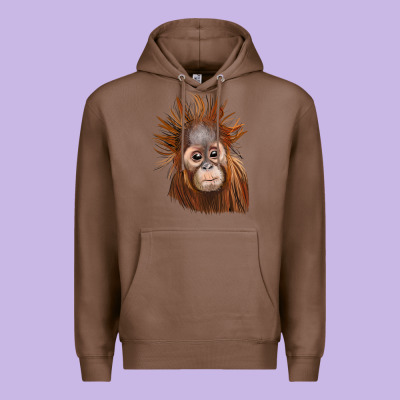 Baby Orangutan Premium Hoodie Designed By Lillyallendesigns