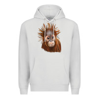 Dove Grey baby orangutan Premium Hoodie - LillyAllenDesigns