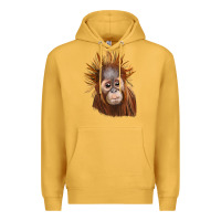 Mustard baby orangutan Premium Hoodie - LillyAllenDesigns