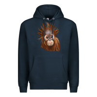 Navy baby orangutan Premium Hoodie - LillyAllenDesigns