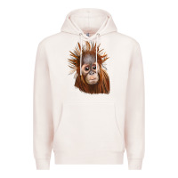 Pale Pink baby orangutan Premium Hoodie - LillyAllenDesigns