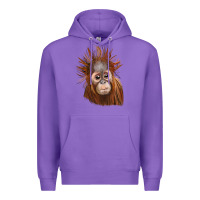 Purple baby orangutan Premium Hoodie - LillyAllenDesigns