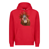 Red baby orangutan Premium Hoodie - LillyAllenDesigns