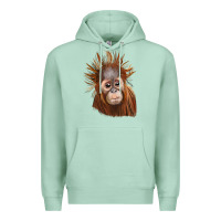 Seafoam baby orangutan Premium Hoodie - LillyAllenDesigns