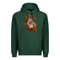 Sports Green baby orangutan Premium Hoodie - LillyAllenDesigns